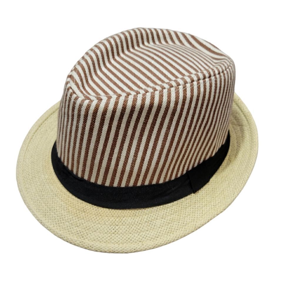 Striped fedora hat - Picture 1 of 13